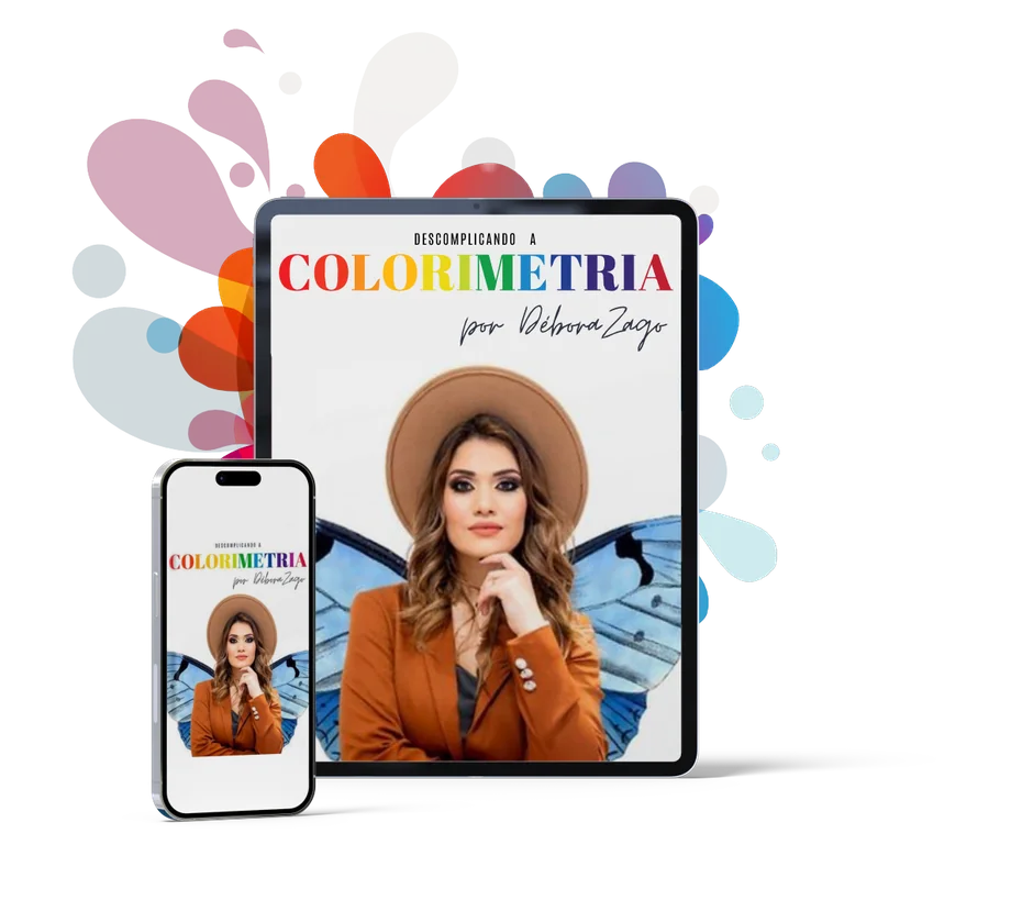 Mockup do Ebook de Colorimetria Avançada por Débora Zago